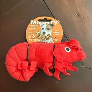 Mighty Red Lobster Dog Toy (new)